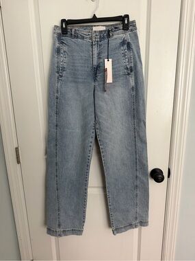 Habitual Light Wash High Rise Barrel Leg Jeans in Sky